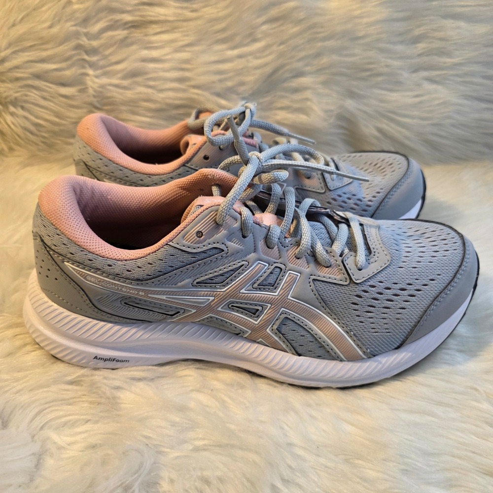 ASICS GEL-Contend 8 Running Shoes – Women's Size 9 — Grey Frosted Rose